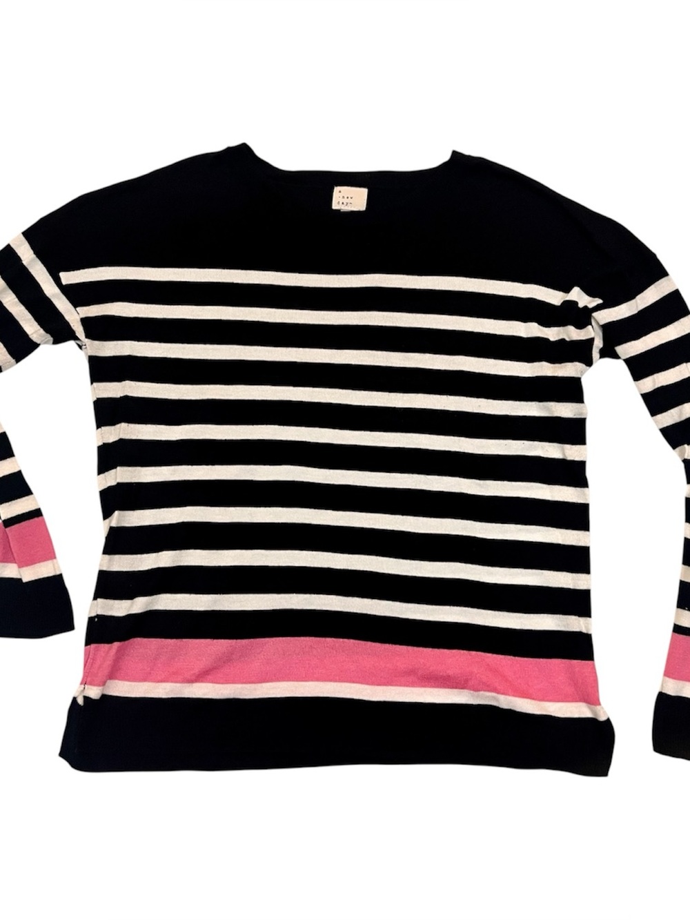 5/$20 Lightweight Striped Crewneck Sweater